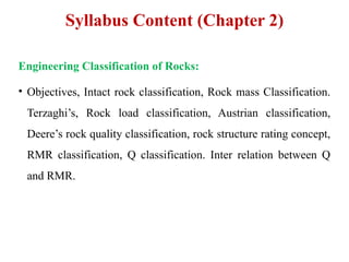Rock Mass Classification and their Application | PPTX