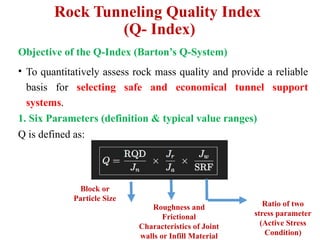 Q System Graph Rock Mass Classification and their Application | PPTX