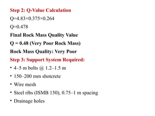 Rock Mass Classification and their Application | PPTX