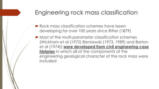 Rock mass classification part 1 | PDF