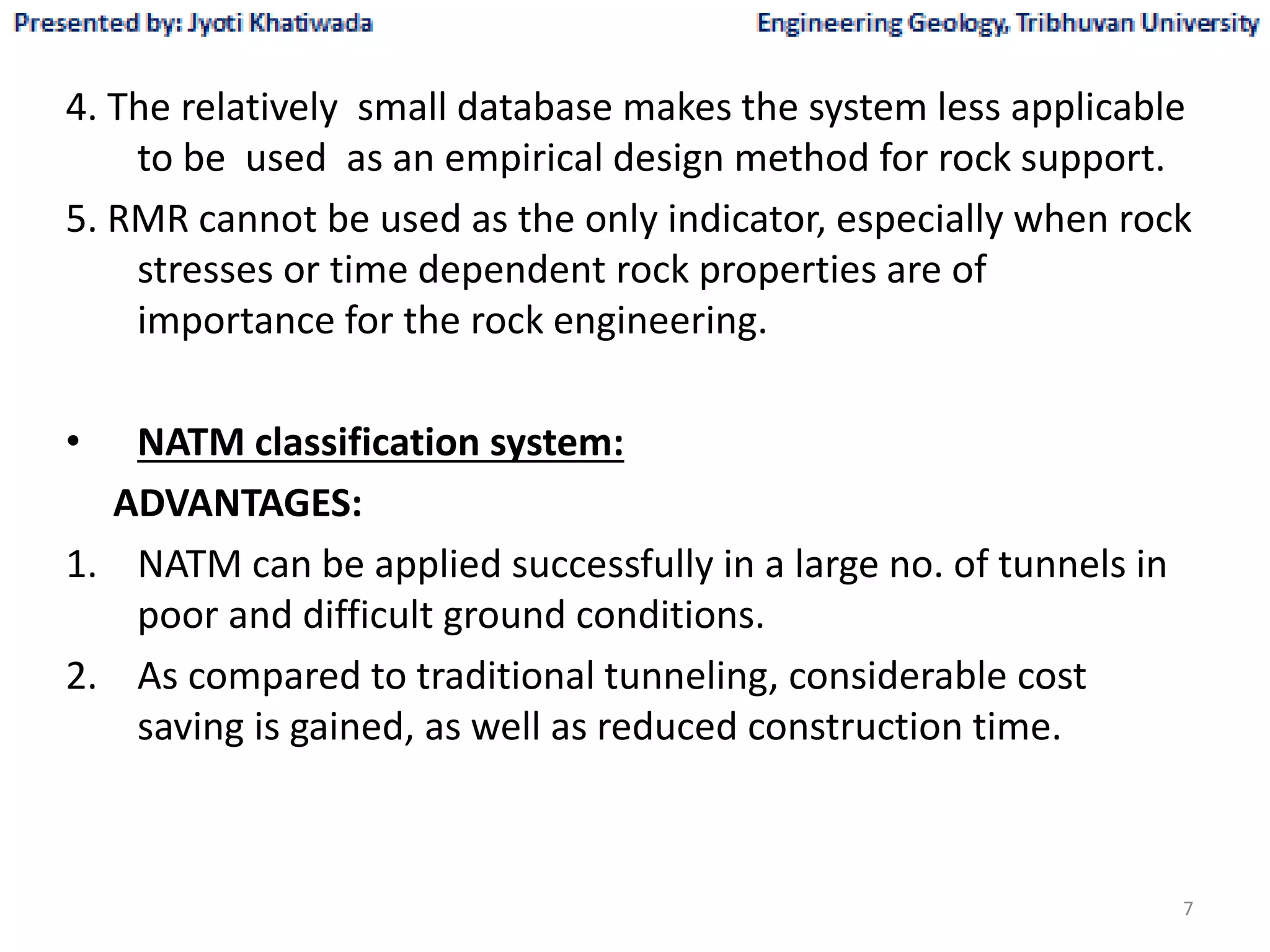 Rock mechanics for engineering geology part 1 | PPTX