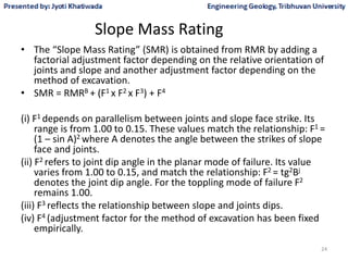 Orientation Rmr Rock mechanics for engineering geology part 1 | PPTX