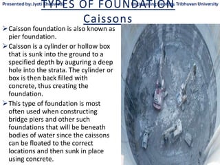 Caisson Foundation System Example Rock mechanics for engineering geology (part 2) | PPTX