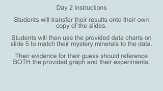 Alberta Grade 7 Mineral identification template | PPTX