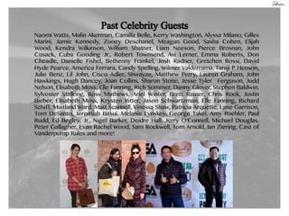 Naomi Watts, Malin Akerman, Camilla Belle, Kerry Washington, Alyssa Milano, Gilles
Marini, Jamie Kennedy, Zooey Deschanel, Meagan Good, Sasha Cohen, Elijah
Wood, Kendra Wilkinson, William Shatner, Liam Neeson, Pierce Brosnan, John
Cusack, Cuba Gooding Jr., Robert Townsend, Avi Lerner, Emma Roberts, Don
Cheadle, Danielle Fishel, Bethenny Frankel, Josh Radner, Gretchen Rossi, David
Hyde Pearce, America Ferrara, Candy Spelling, Wilmer Valderrama, Taraji P. Henson,
Julie Benz, Lil John, Cisco Adler, Shwayze, Matthew Perry, Lauren Graham, John
Hawkings, Hugh Dancey, Joan Collins, Sharon Stone, Jesse Tyler Ferguson, Judd
Nelson, Elisabeth Moss, Elle Fanning, Rich Sommer, Danny Glover, Stephen Baldwin,
Sylvester Stallone, Ross Mathews, Ariel Winter, Brett Ratner, Chris Rock, Justin
Bieber, Elisabeth Moss, Krysten Ritter, Jason Schwartzman, Elle Fanning, Richard
Schiff, Maitland Ward, Matt Scannell, Vinessa Shaw, Patricia Arquette, Lane Garrison,
Tom DeSanto, Jeremiah Bitsui, Melanie Lynskey, George Takei, Amy Poehler, Paul
Rudd, Ed Begley, Jr., Nigel Barker, Deidre Hall, Jerry O'Connell, Michael Douglas,
Peter Gallagher, Evan Rachel Wood, Sam Rockwell, Tom Arnold, Ian Ziering, Cast of
Vanderpump Rules and more!
!

 