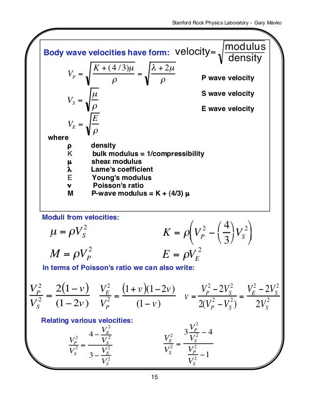 Rock Physics Basic Concepts Rock physics basic concepts