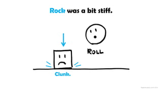Rock was a bit stiff.
Clunk.
 
