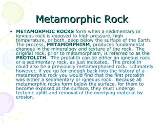 Geomorphology: formation and types of Rocks.ppt