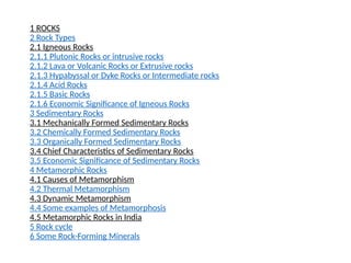 Rocks and rock types or classification.pptx