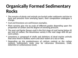 Calcareous Rocks Carbonaceous Rocks Rocks and rock types or classification.pptx