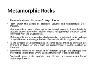 Recrystallization Metamorphism Example Rocks and rock types or classification.pptx