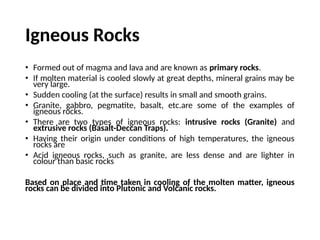 Rocks and rock types or classification.pptx
