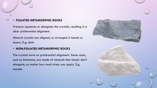 Elongate Rocks Rocks and characteristics and types of rocks importance of rocks.pptx