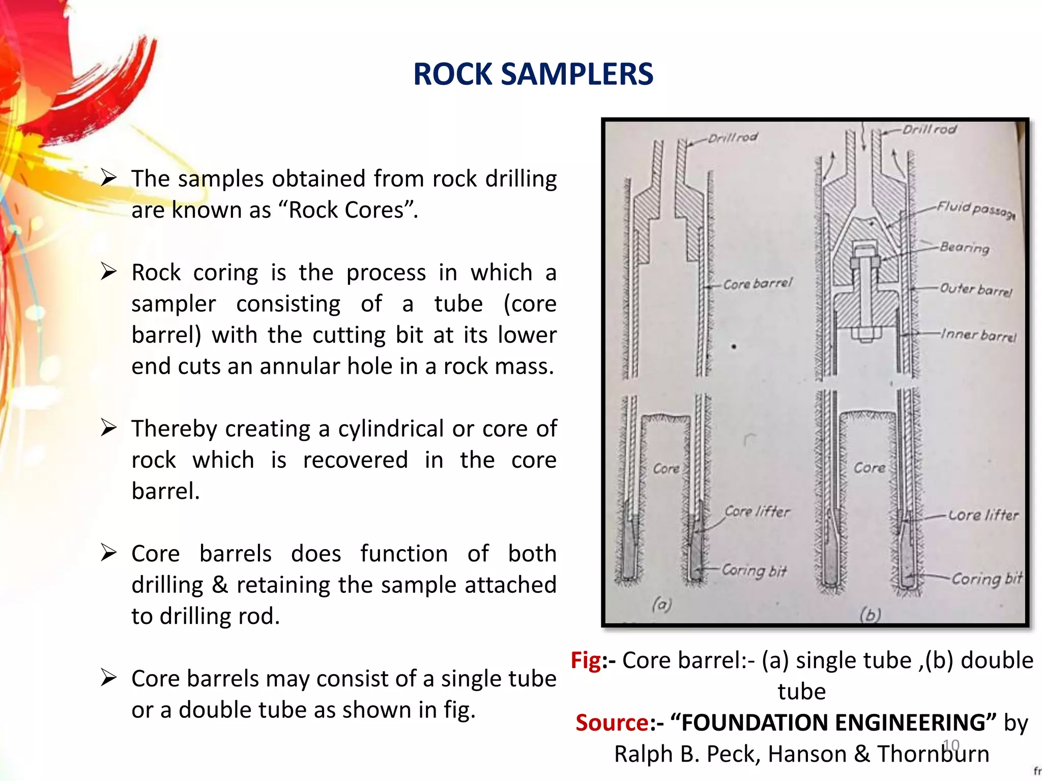 Rock Drilling, Sampling & Testing | PPTX