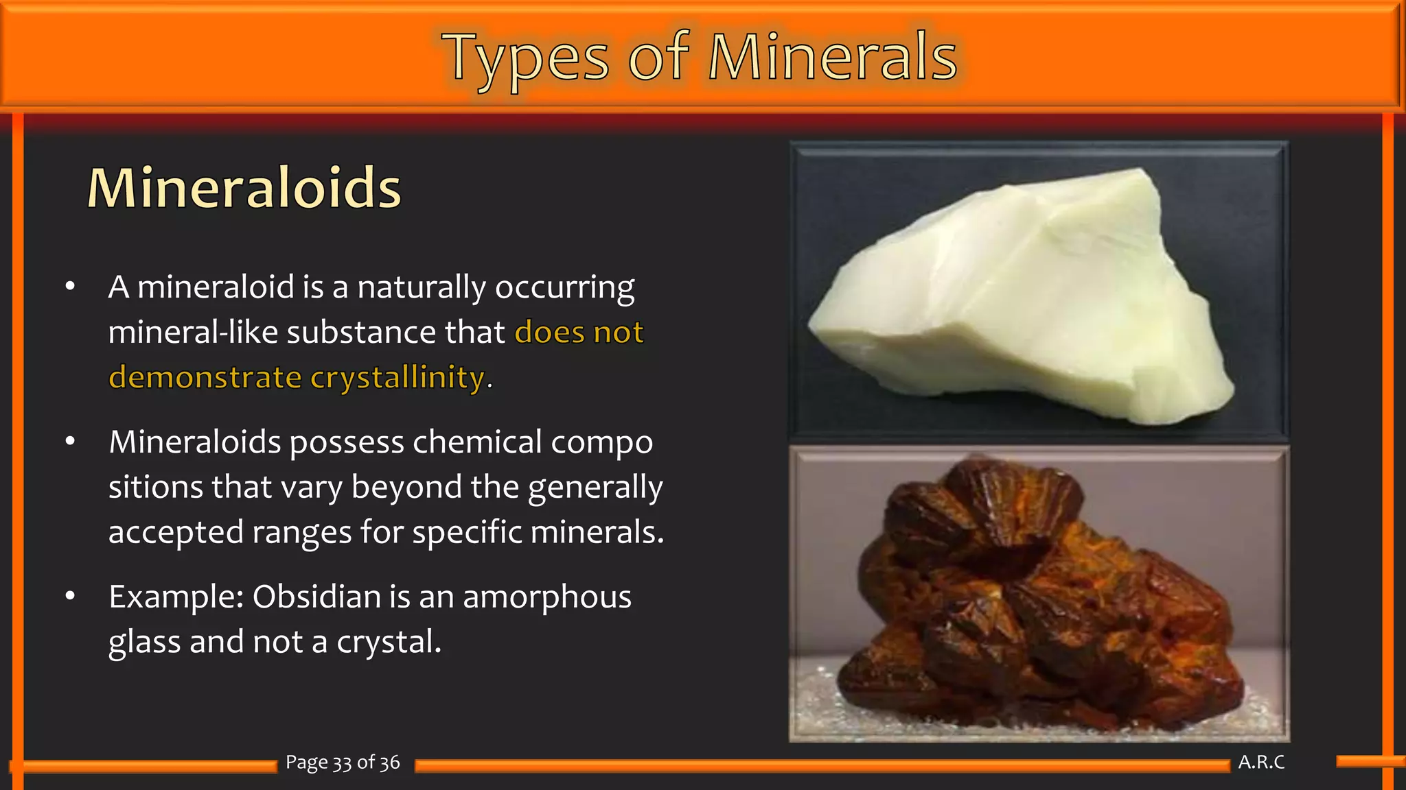 Rocks and Minerals pt.1 | PPTX