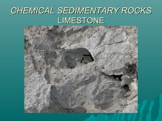 CHEMICAL SEDIMENTARY ROCKSCHEMICAL SEDIMENTARY ROCKS
LIMESTONELIMESTONE
 