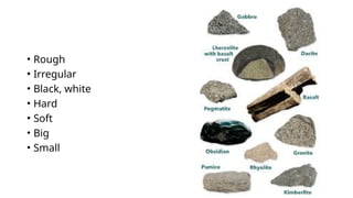 Soft And Hard Rocks Examples Rocks and the environment for grade 2.pptx