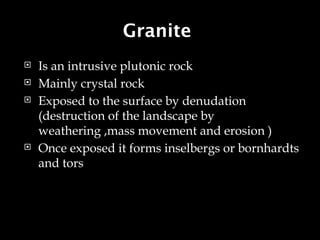 rocks and weathering (Geomorphology )2.pptx