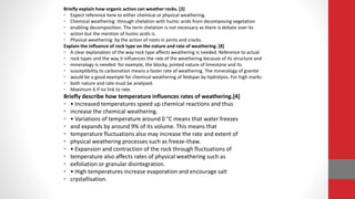 Weathering Notes.pdf rOCKS AND wEATHERING notes.pdf for free notes | PDF