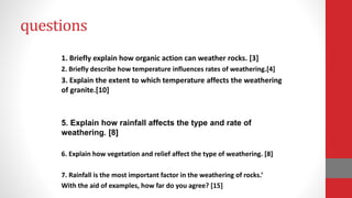 Weathering Notes.pdf rOCKS AND wEATHERING notes.pdf for free notes | PDF
