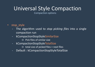 RocksDB compaction Slide 26