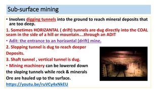 Rocks minerals and their exploitation (1) | PPTX