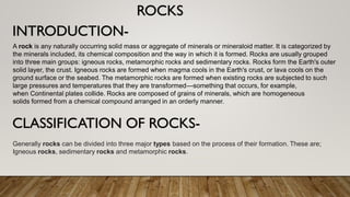 Rocks presentation
