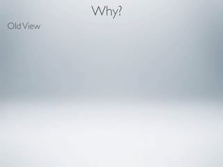 Why?
Old View
 
