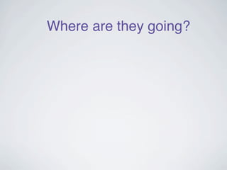 Where are they going?
 