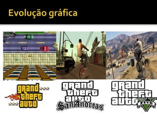 GTA I
GTA San
Andreas
GTAV
 