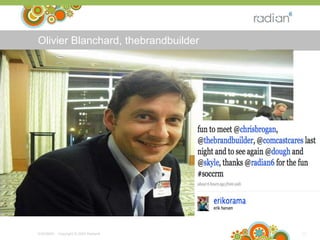 Olivier Blanchard, thebrandbuilder156/25/09-   Copyright ? 2009 Radian6  