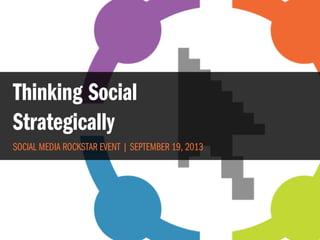 Thinking Social
Strategically
SOCIAL MEDIA ROCKSTAR EVENT | SEPTEMBER 19, 2013
 