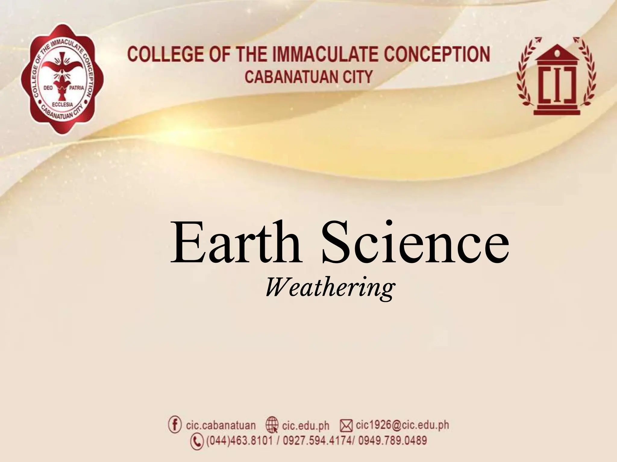 Earth Science
Weathering
 