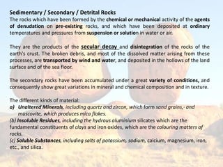 Rocks: The face of the Earth – Physical Geography | PDF