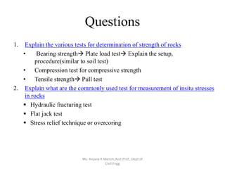 Rock Testing Method Rock testing | PDF