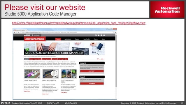 Studio 5000® Application Code Manager: Introduction and Demonstration ...