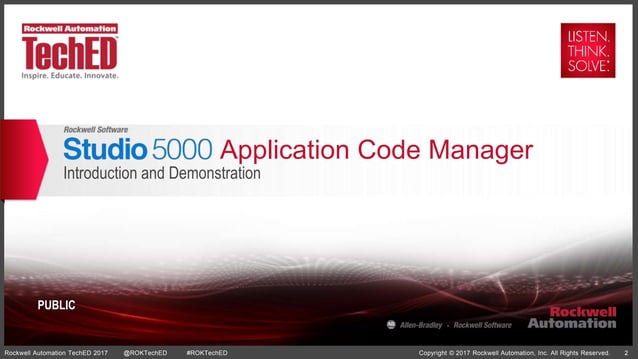 Studio 5000® Application Code Manager: Introduction and Demonstration ...