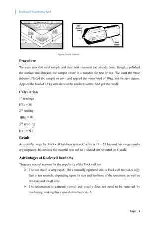 Rockwell hardness test | PDF