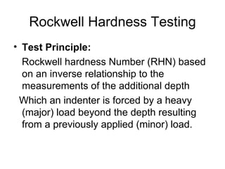 Rockwell hardnes testing | PPT