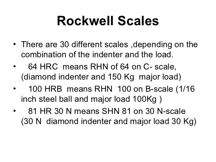 Rockwell hardnes testing
