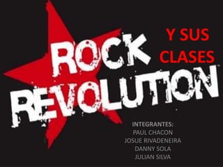 Y SUS
CLASES
INTEGRANTES:
PAUL CHACON
JOSUE RIVADENEIRA
DANNY SOLA
JULIAN SILVA