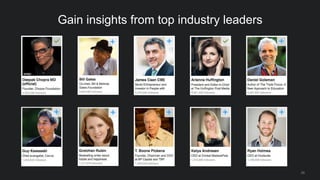 20
Gain insights from top industry leaders
 