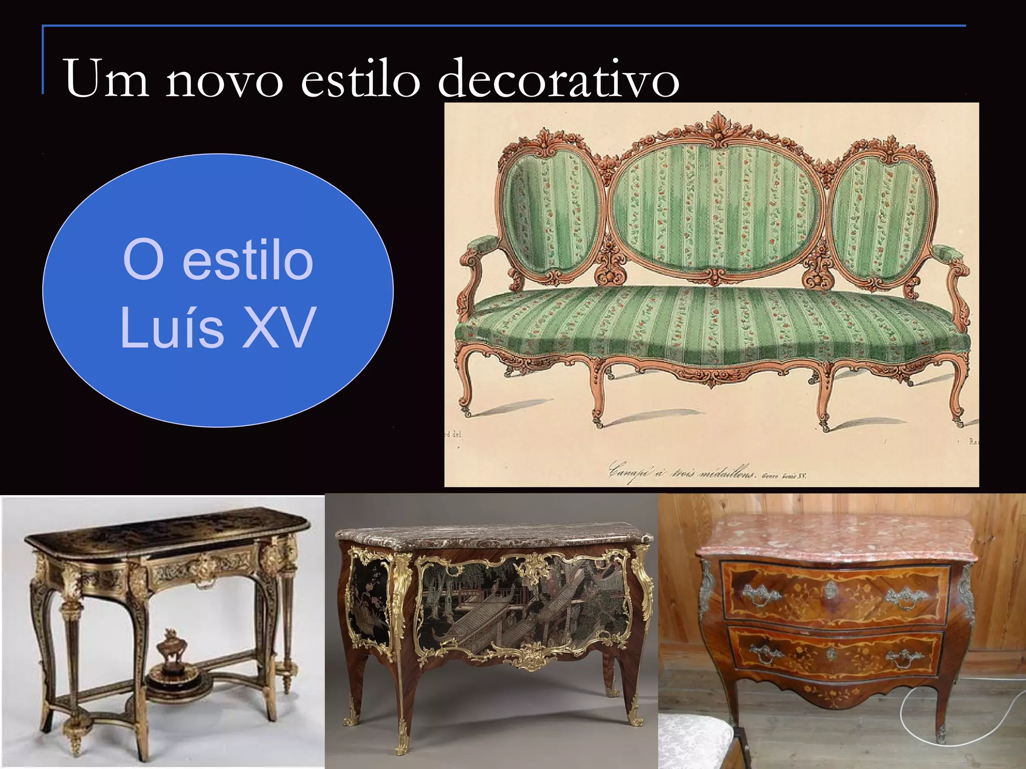 Um novo estilo decorativo


  O estilo
  Luís XV
 
