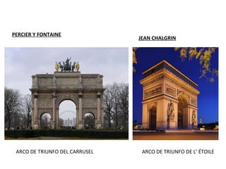ARCO DE TRIUNFO DE L’ ÉTOILEARCO DE TRIUNFO DEL CARRUSEL
JEAN CHALGRIN
PERCIER Y FONTAINE
 