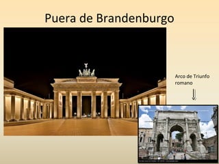 Puera de Brandenburgo
Arco de Triunfo
romano
 