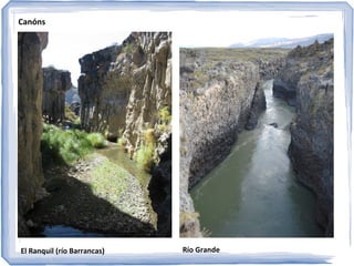 Canóns

El Ranquil (río Barrancas)

Río Grande

 
