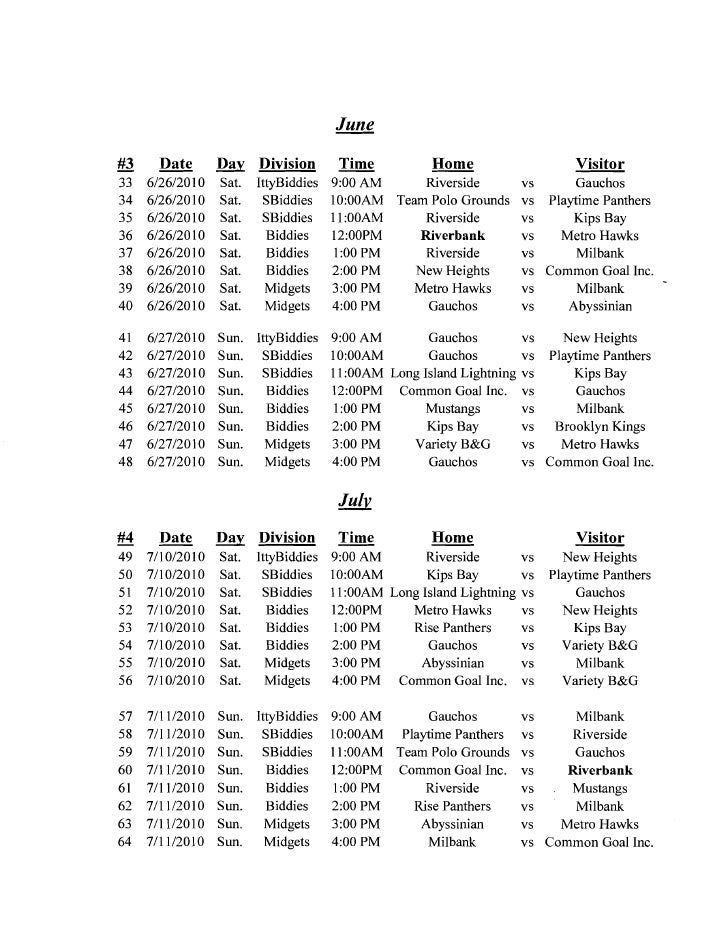 rod strickland summer league schedule 2010