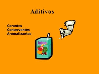 Aditivos  Corantes Conservantes Aromatizantes 