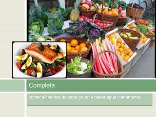  ½  requeijão – tamanho médio (100 g.)1,5 a 4,5 porções por diaCarne, pescado e ovos