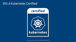 © 2018, Amazon Web Services, Inc. or its affiliates. All rights reserved.
EKS é Kubernetes Certified
 